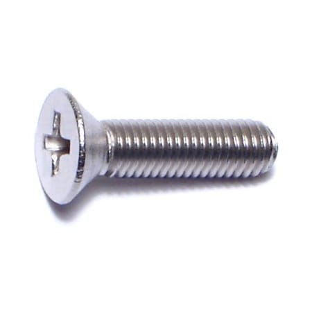Midwest Fastener #10-32 x 3/4 in Phillips Flat Machine Screw, Plain 18-8 Stainless Steel, 100 PK 07193